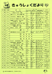 給食便り8月
