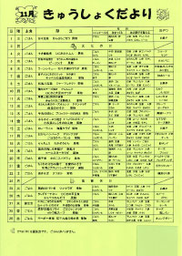 給食便り11月